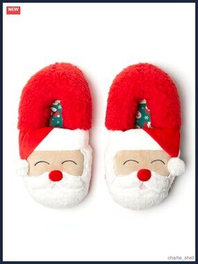 Unisex Matching Family Holiday Christmas Slippers Memory Foam Plush Scuff